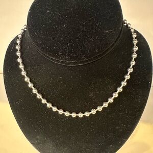 Classic Silver Ball Necklace